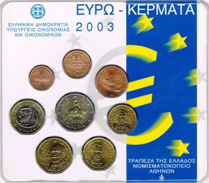 GREECE 2003 - EURO COIN SET BU